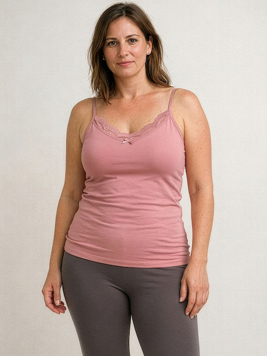 Sleeveless Pink Women's Undershirt