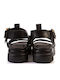 Leather Women's Anatomic Flatforms Black Sandals
