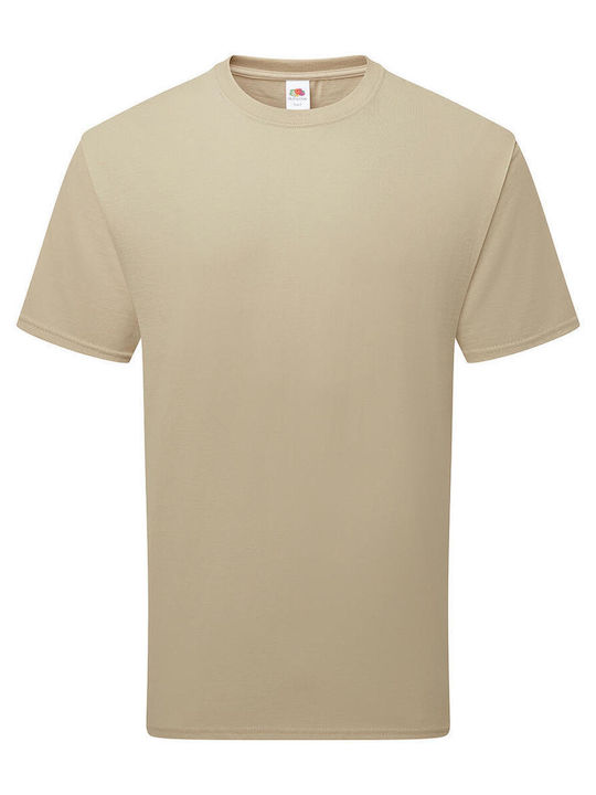 Fruit of the Loom Men's Promotional T-Shirt Short Sleeve in Beige Colour