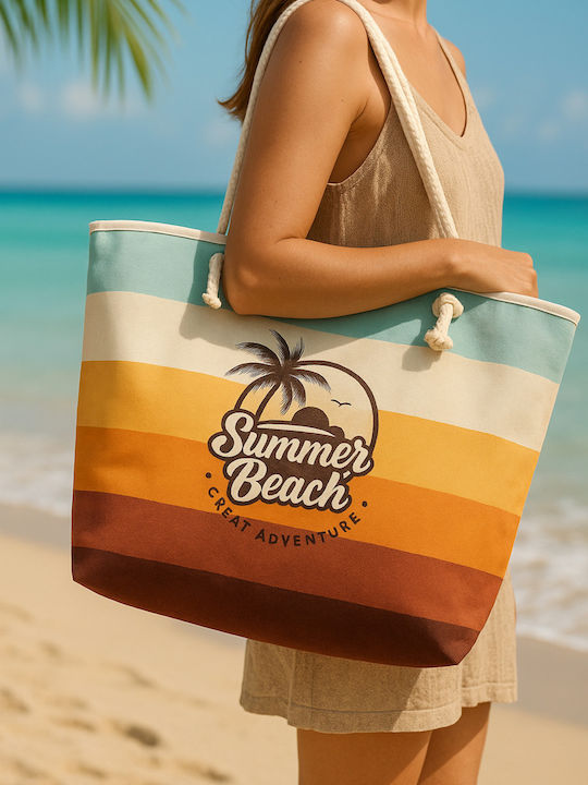 Fabric Multicolour Beach Bag