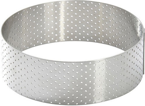Perforated Tart Ring 10.5 Cm Stainless Steel De Buyer