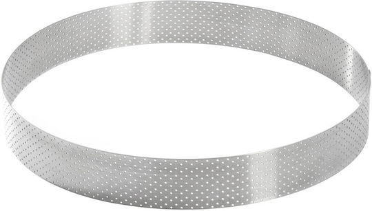 Perforated Tart Ring Stainless Steel 24.5 Cm De Buyer