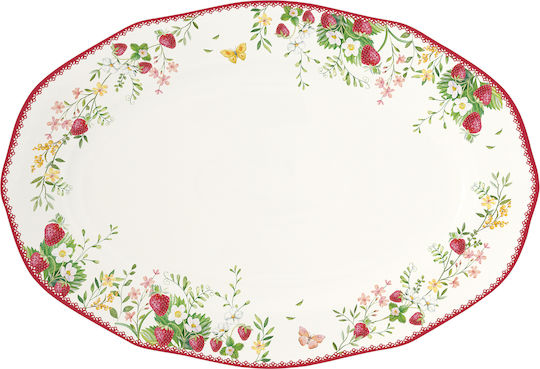 Easylife Jardin Des Fraises Piatelă De Servire Din Porțelan Roșie 36x25cm Easylife Jardin Des Fraises Piatelă De Servire Din Porțelan Roșie 36x25cm