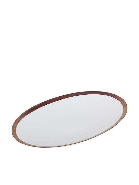 Porland Oval Serving Platter Porcelain Brown 30x20cm
