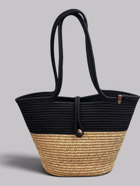 Geantă De Plajă Din Wicker Multicoloră