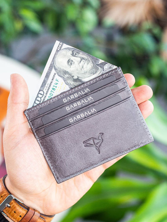 Leather Men's Wallet Grey