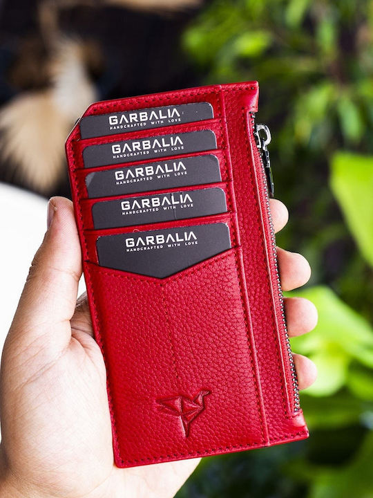Leather Men's Wallet Red