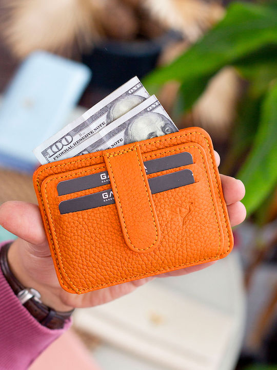 Leder Herrenbrieftasche Orange