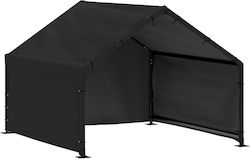 Pawhut Hundehütte Metallisch Schwarz 125x110x93cm Pawhut Hundehütte Metallisch Schwarz 125x110x93cm