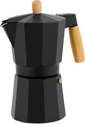 Bra Espressokocher Edelstahl Schwarz