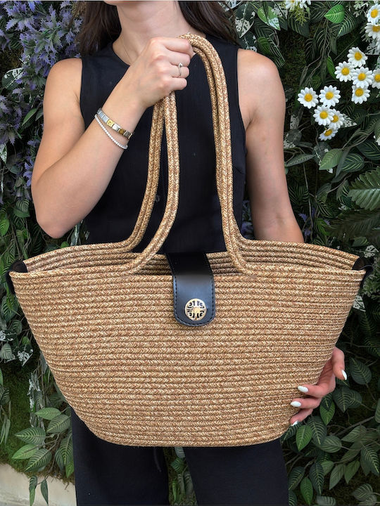 Geantă De Plajă Wicker Neagră