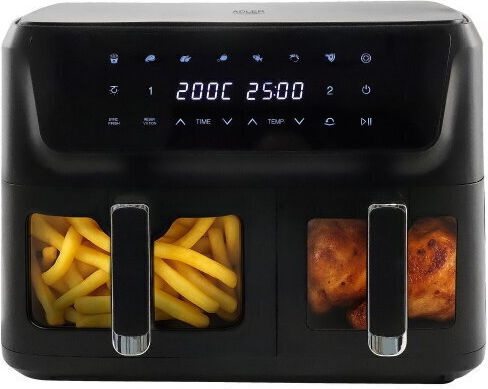 Air Fryer με Διπλό Αποσπώμενο Κάδο 11lt Μαύρο AD 6324