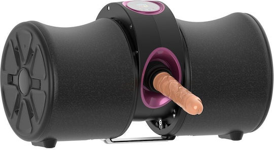 Sex Machine Mistress Dildo Portabil 17x4cm 6 Frecvențe de Vibrație Corp Negru Dildo Cu Telecomandă Inclusă Negru