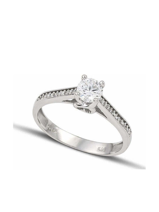 Themelidis Jewels Einzelner Steine Ring aus Wei...