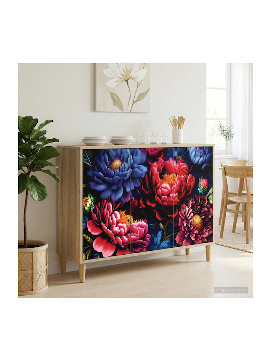 Μπουφές Kiel Ξύλινος Sonoma 102x33x75cm