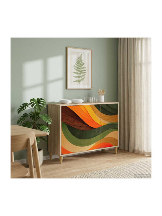 Μπουφές Bonn Ξύλινος Sonoma 102x33x75cm