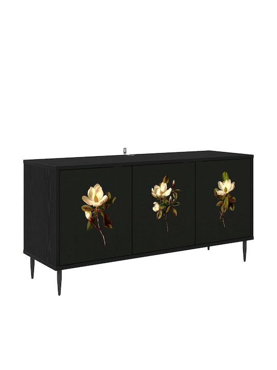 TV Stand Bremen Black Oak L102xW33xH51cm