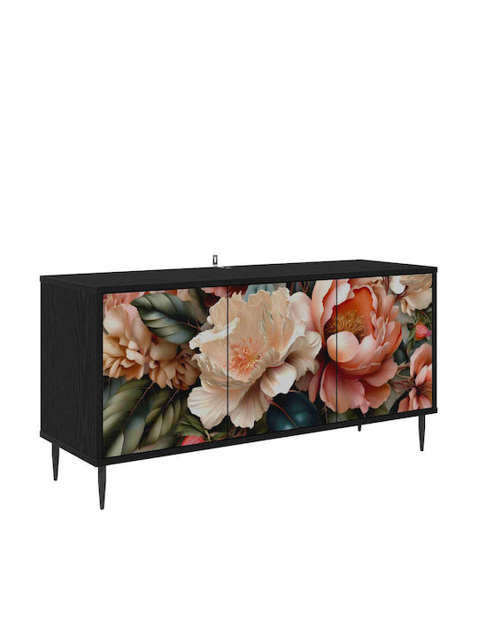 TV-Ständer Borne Schwarz Eiche M102xT33xH51cm