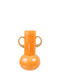 Zen Collection Decorative Glass Orange Vase 13x13xH23cm