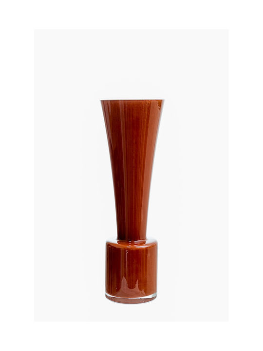 Zen Collection Decorative Glass Red Vase 13x13xH40cm