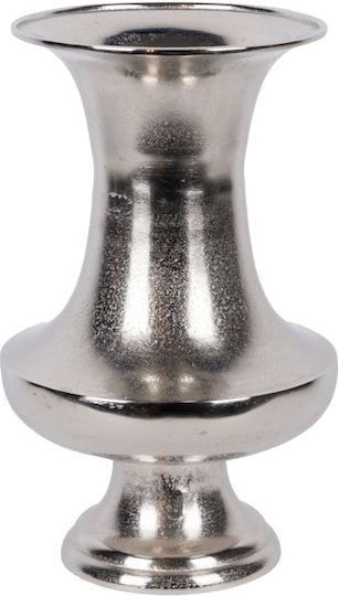Decorative Vase Metallic Silver 21.5x20.5xH35.5cm