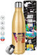 Koupakoupa GTA VI Stainless Steel Thermos Bottle 500ml Glitter Gold with Straw