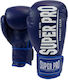 Superpro Boxing Gloves Made Of Synthetic Leather For Competition Blue