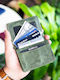 Leather Men's Card Wallet Green