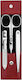 3 Piece Daily Nail Care Set Stainless Steel Leather Case Red Zwilling Classic Inox