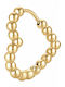 Luca Barra Single Gold Plated Steel Hoop Earring