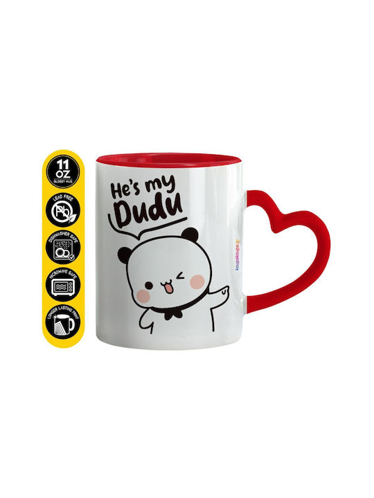 Koupakoupa He's My Dudu Ceramic Mug Red 330ml
