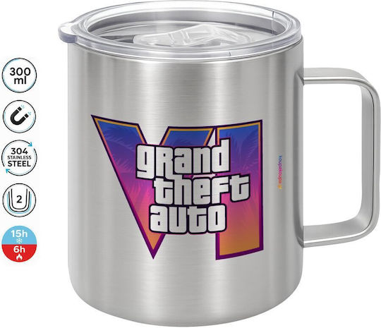 Koupakoupa GTA VI Metallic Mug with Lid Brown 300ml