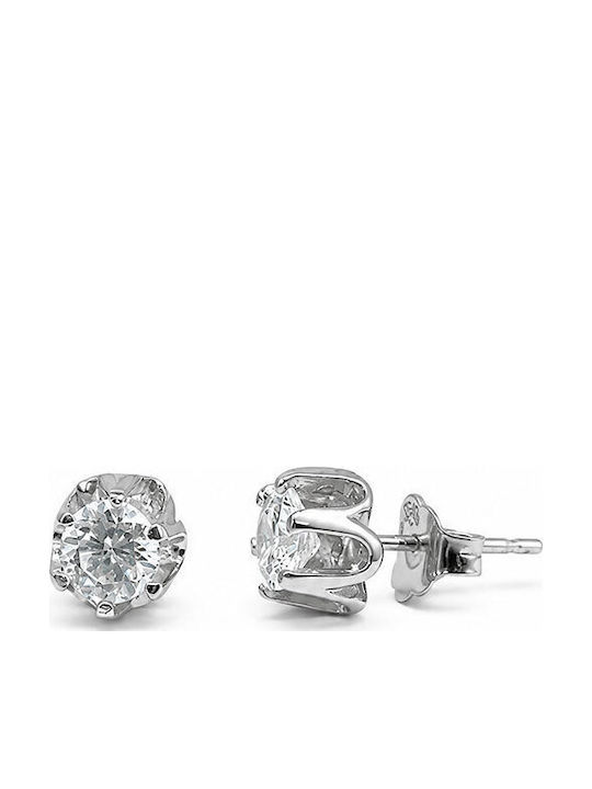 Ios Earrings in 14K White Gold with Stones