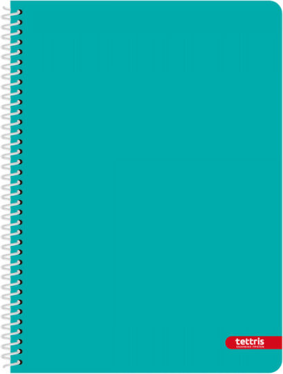 Tettris Spiral Notebook Ruled 120 Sheets 4 Subjects (Miscellaneous Designs) A4-4Θ-11B