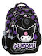Graffiti Jolt Kuromi School Backpack for Elementary with Water Bottle Holder Multicolour 30 x 14 x 44cm