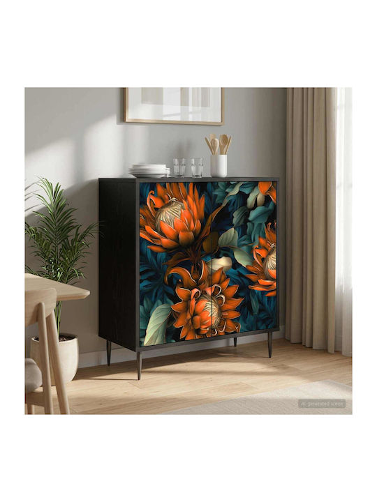 Bufet Lochem din lemn Stejar Negru 69x33x76cm