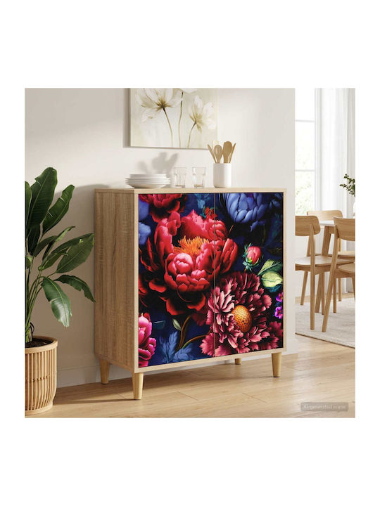 Kiel Wooden Sideboard Sonoma 69x33x75cm