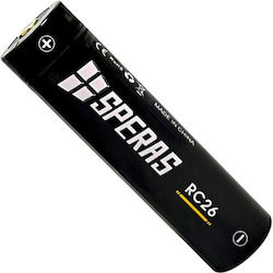 Speras Rc26 18650-2600mah Μπαταρια Λιθιου Usb Speras Speras Rc26 18650-2600mah Μπαταρια Λιθιου Usb Speras