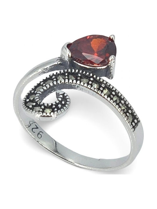 Women's Silver Ring with Stones