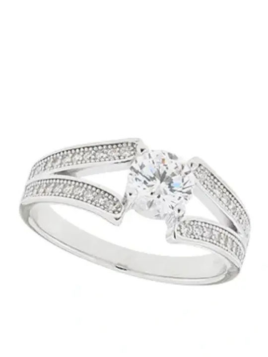 Breeze Women's Ring with Zircon from Silver