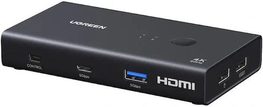 Ugreen Ak502 Ak502 KVM & Data Switch with USB / USB-C / HDMI / USB 3.0 / Audio