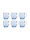 Duralex Versailles Glas Tasse Blau 260ml 6 Stück