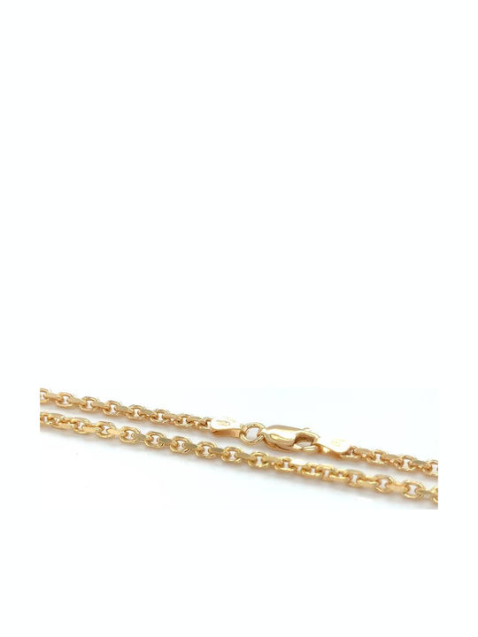 Drandakis Women's Silver Gold Plated Neck Chain Length 60cm