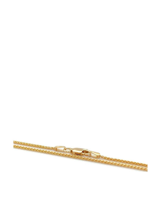 Drandakis Women's Silver Gold Plated Neck Chain Length 45cm