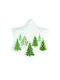 Easylife Festive Trees Christmas Porcelain Platter Stars 22.5x22.5x22.5cm