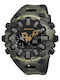 Casio Digital Men's Battery Watch with Green Rubber Strap