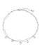Papoulidis Jewellery Гривна за глезен от неръждаема стомана с цирконий 23cm