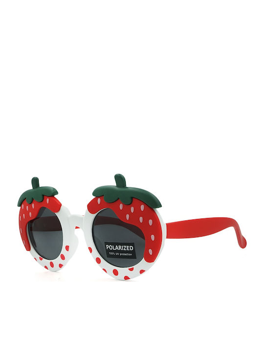 Kiddos Round Kids Sunglasses with Polarized White Lens