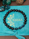 Brățară Handmade Pentru Bărbați Elam Din Ochi Protector Tigru Albastru Regal Obsidian Mărgele 8mm