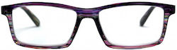 Frog Optical Lesebrillen +4.00 in Lila Farbe